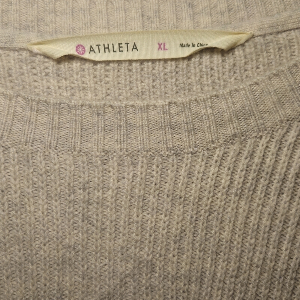 Athleta Women's Beige Wool/Cashmere Blend Sweater - Picture 2 of 7